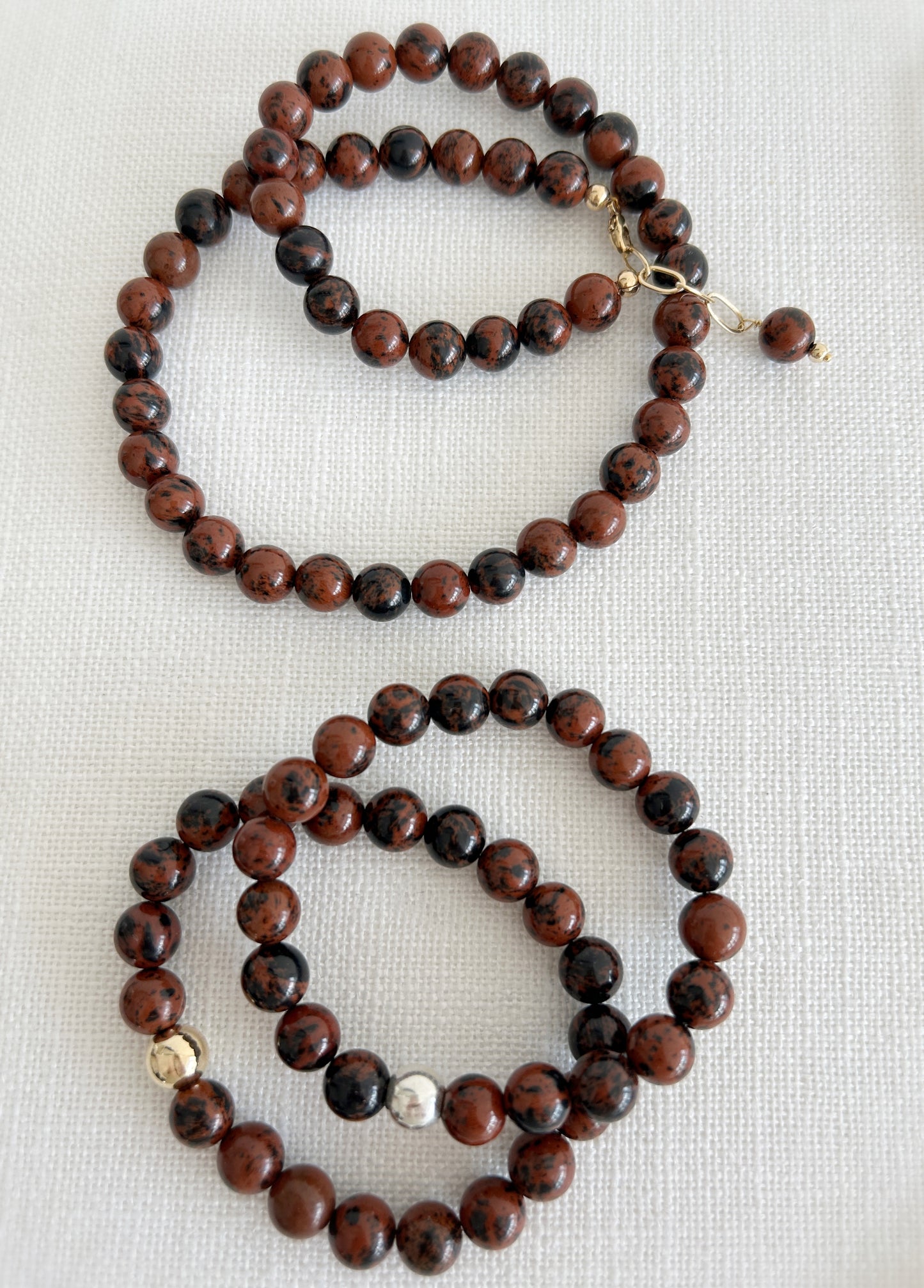 Mahogany Obsidian stretch bracelet