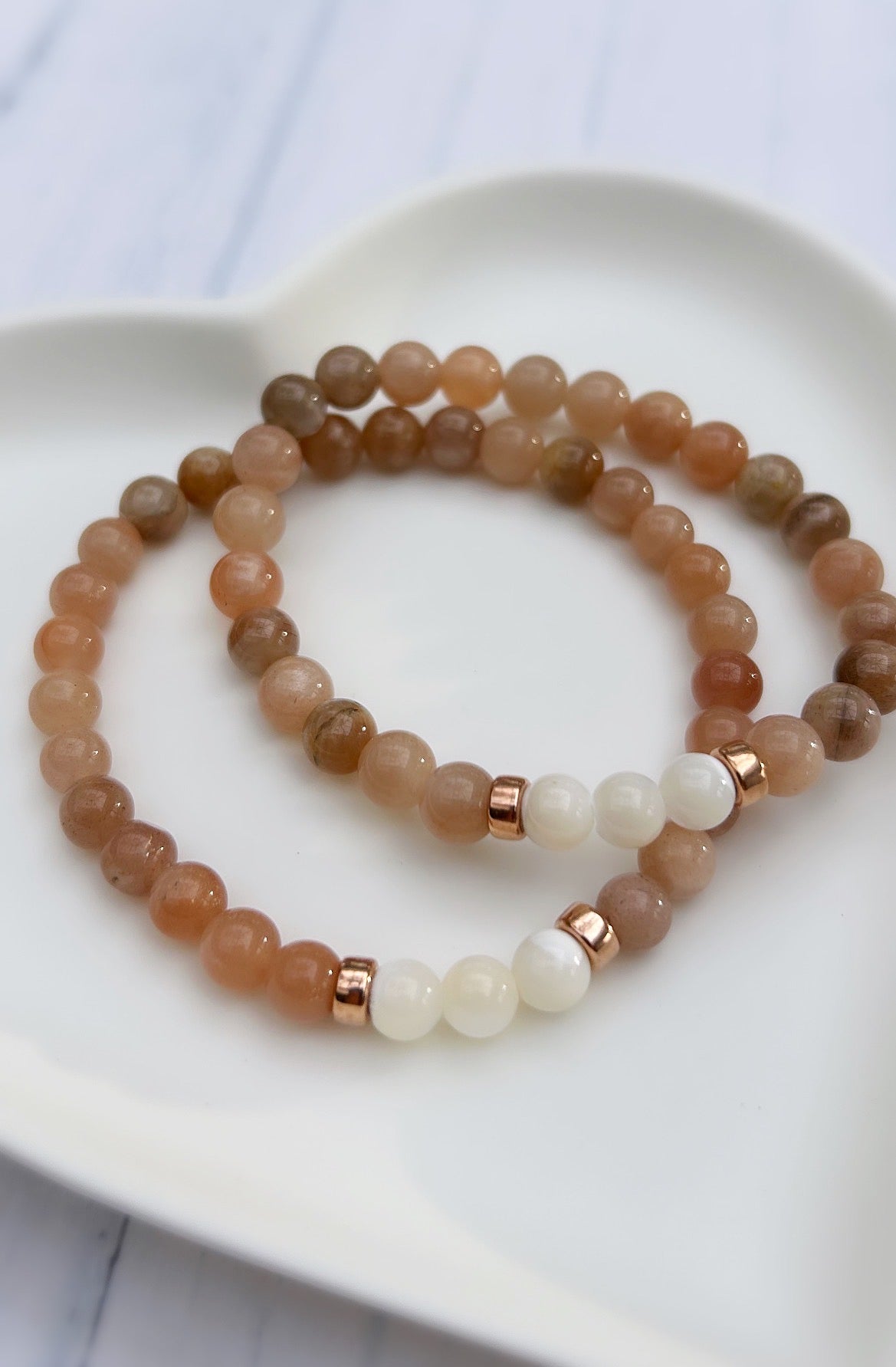 Sunstone & Mother of Pearl bracelet
